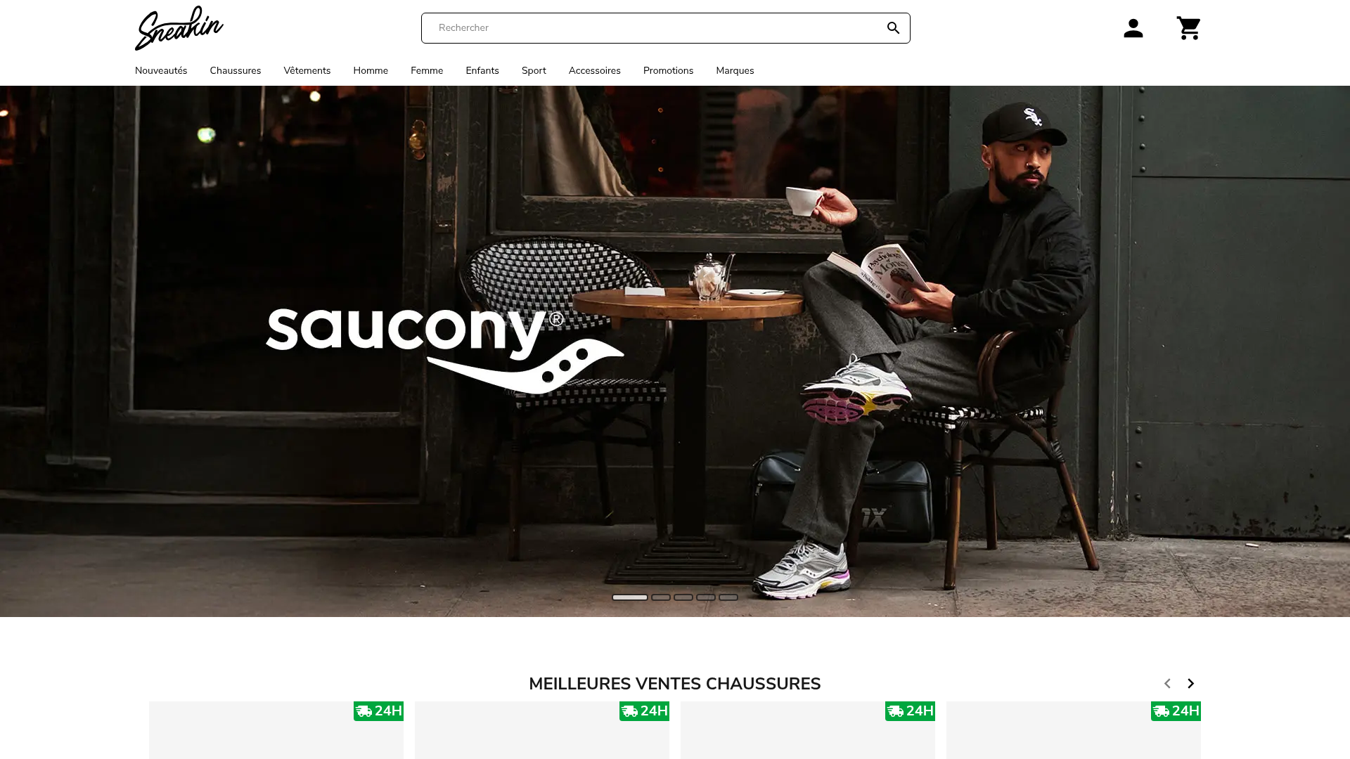 Screenshot von sneakin.fr