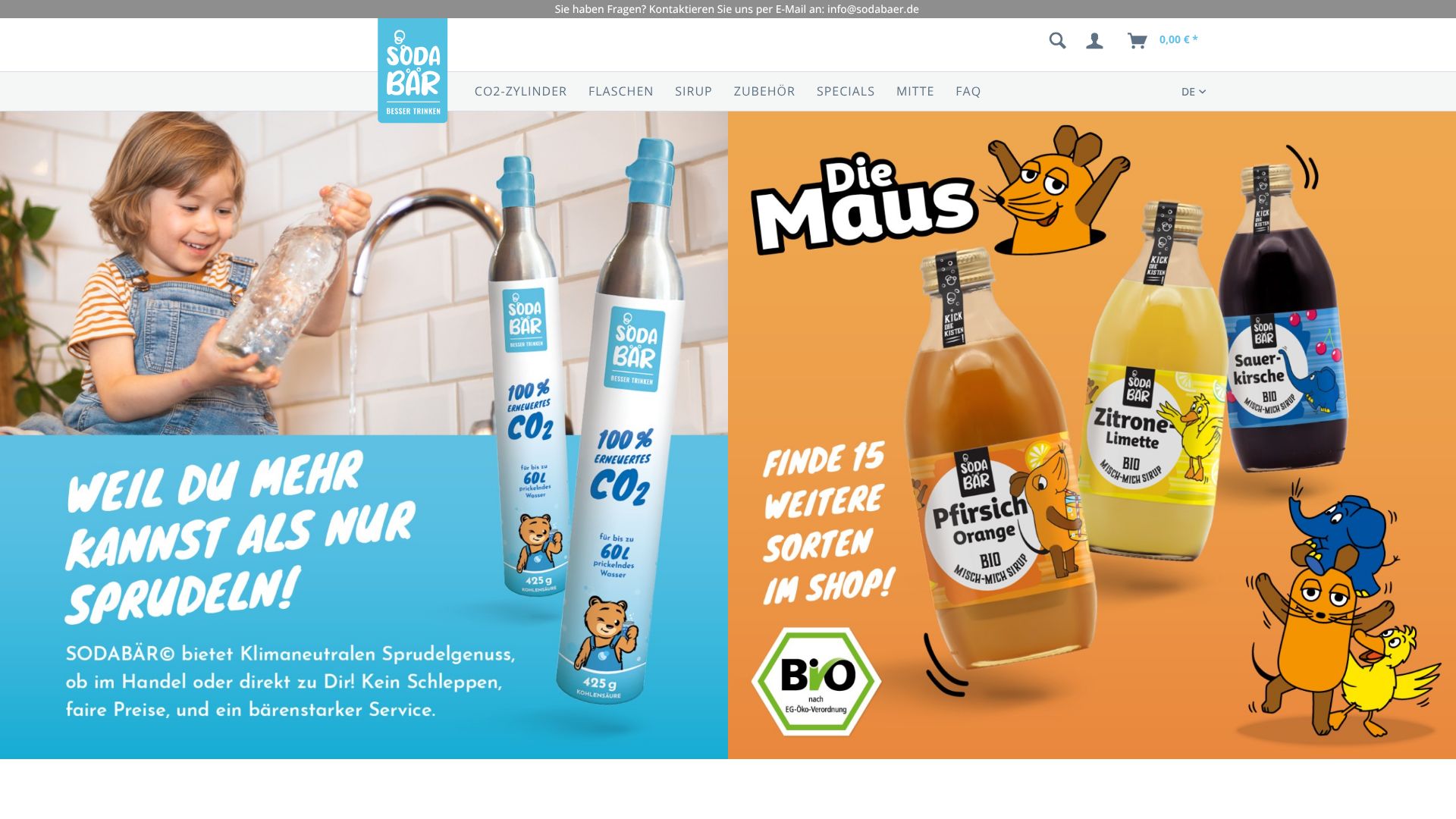 Screenshot von sodabaer.de