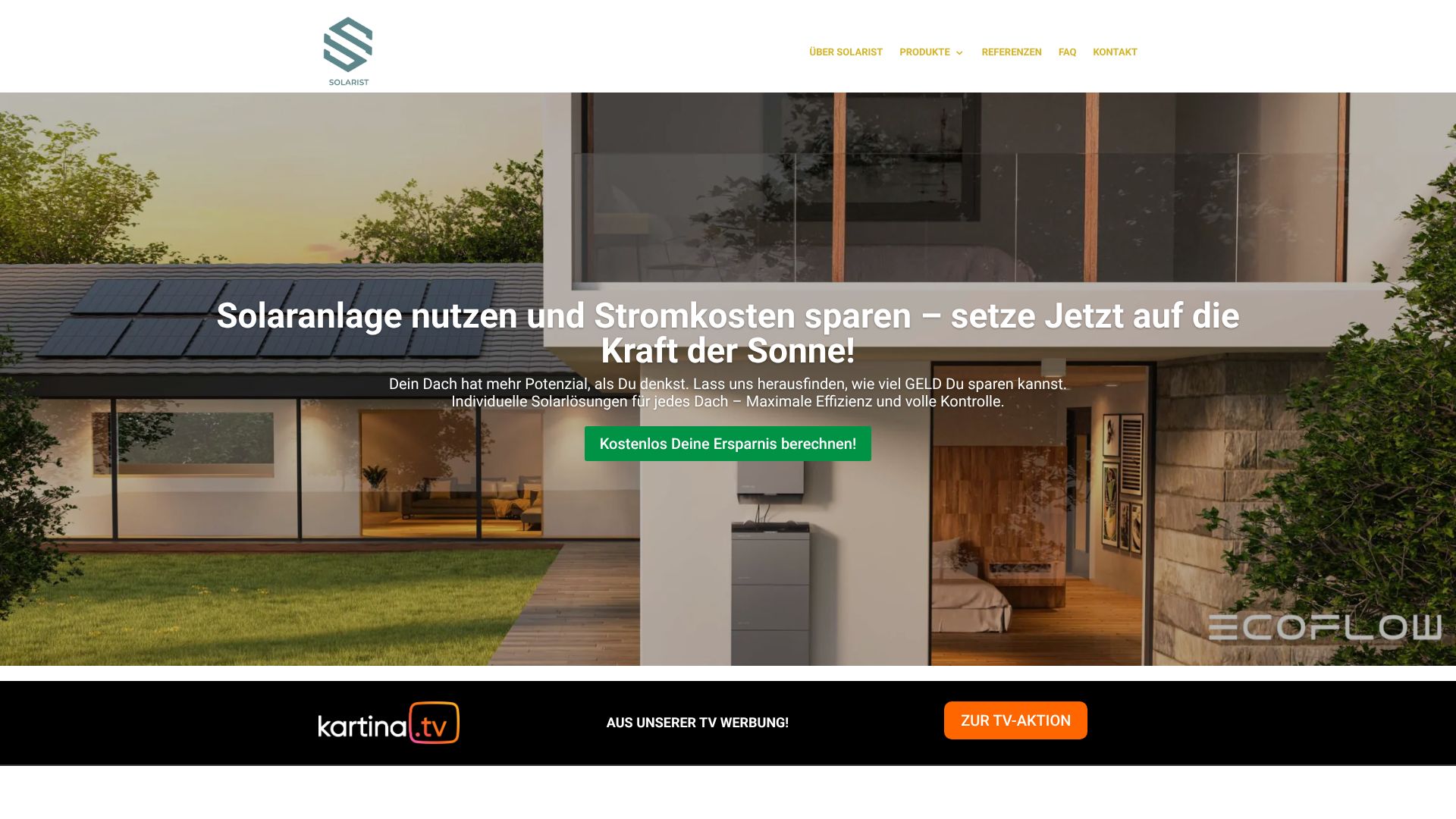 Screenshot von solarist.de