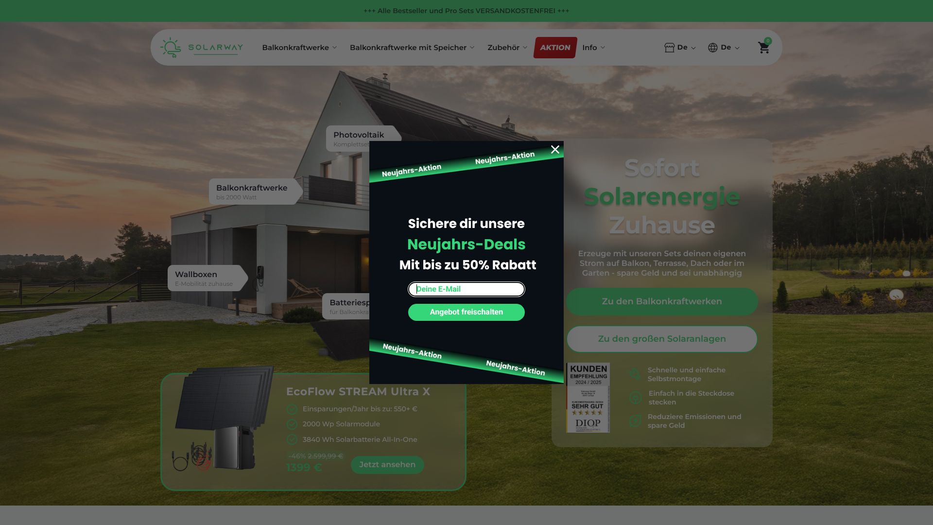 Screenshot von solarway.shop