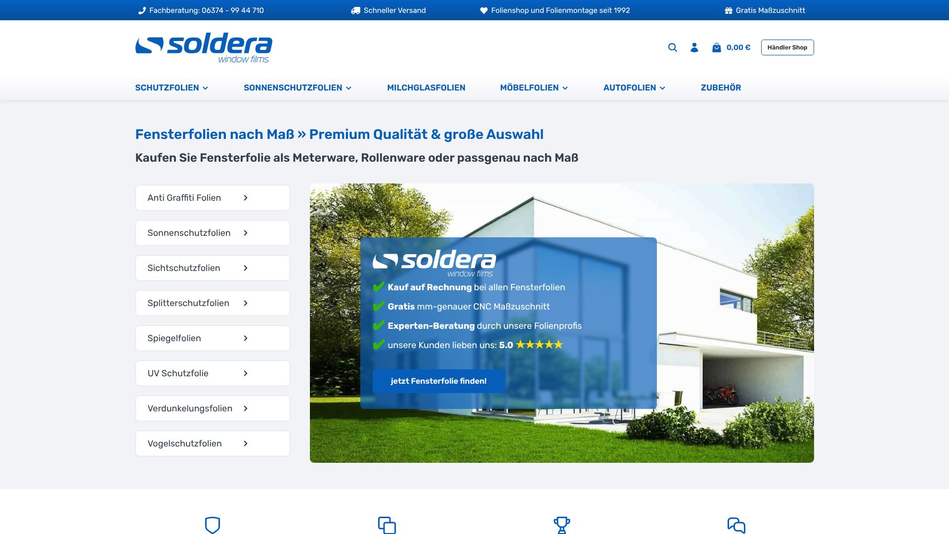 Screenshot von soldera.de