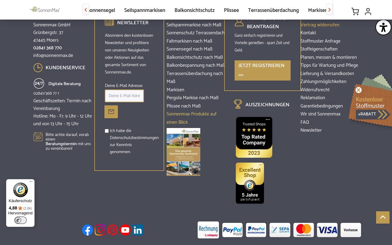 Screenshot von sonnenmax.de