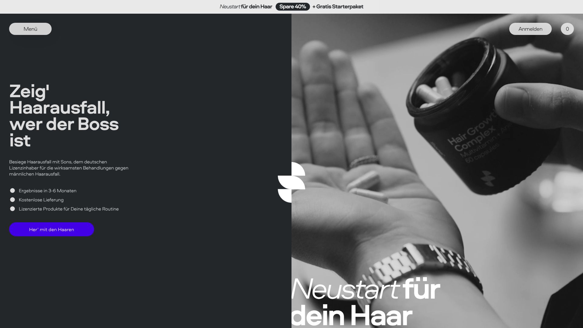 Screenshot von sonshaar.de