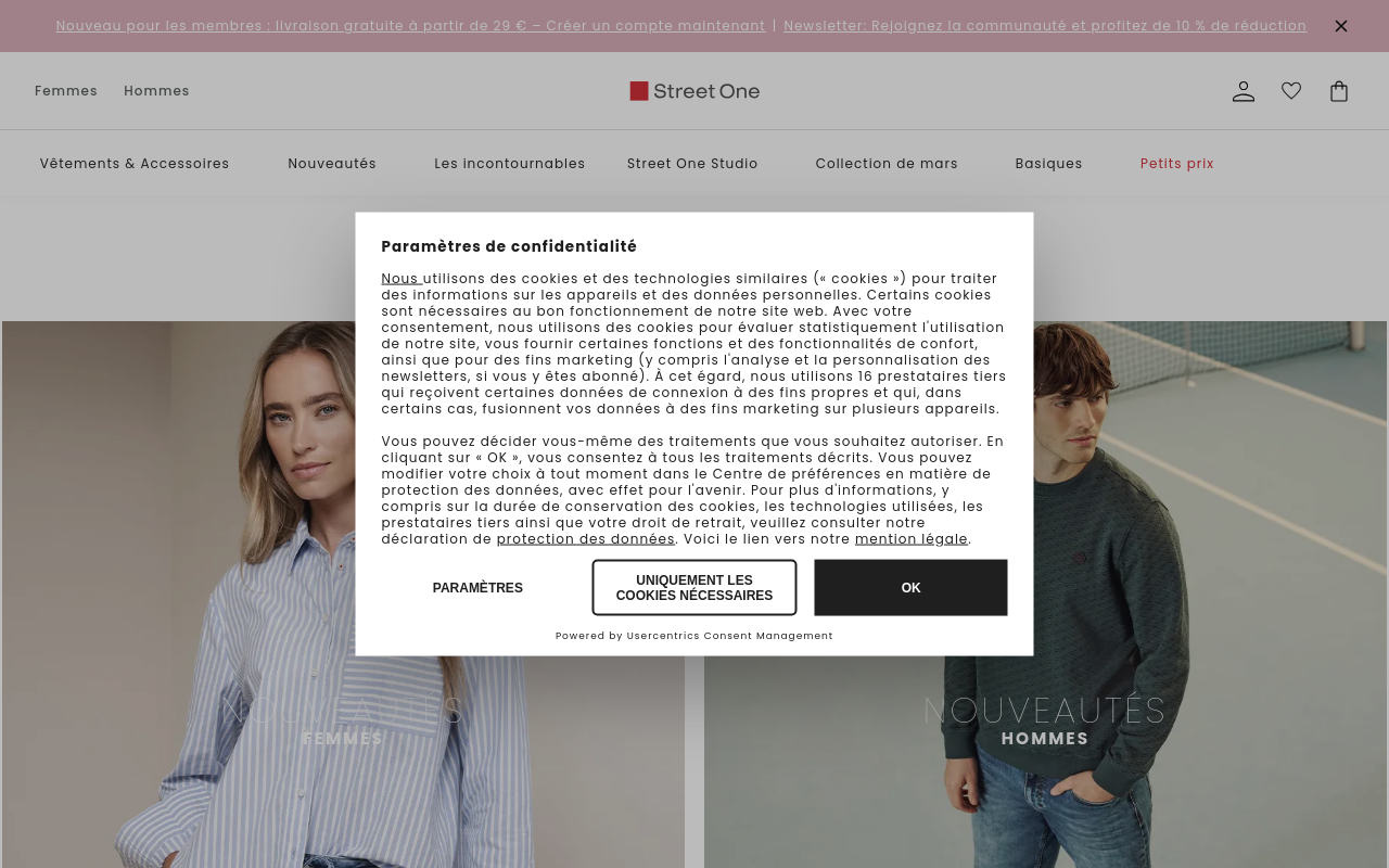 Screenshot von street-one.fr