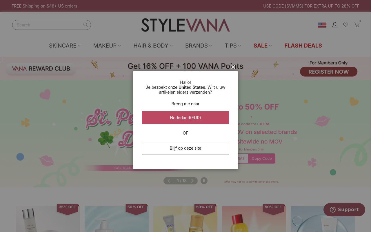Screenshot von stylevana.com