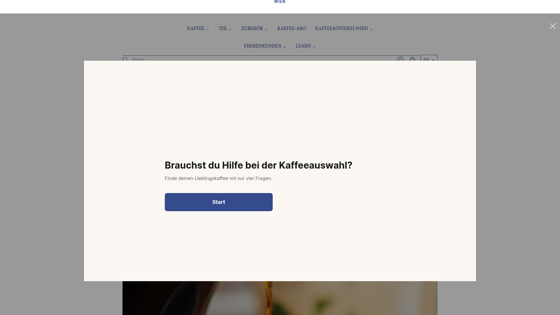 Screenshot von Süssmund Kaffee