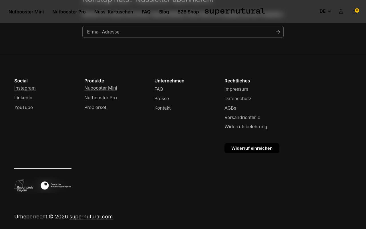 Screenshot von supernutural.com