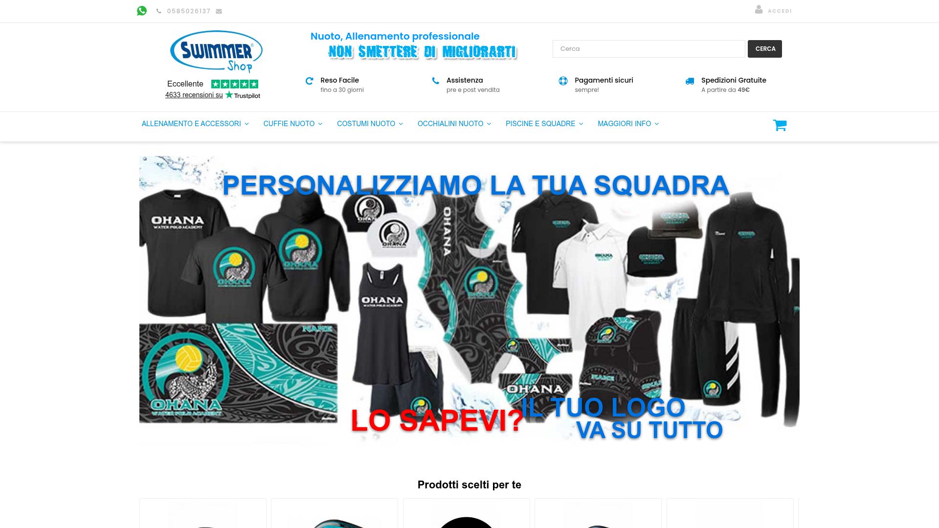 Screenshot von swimmershop.it
