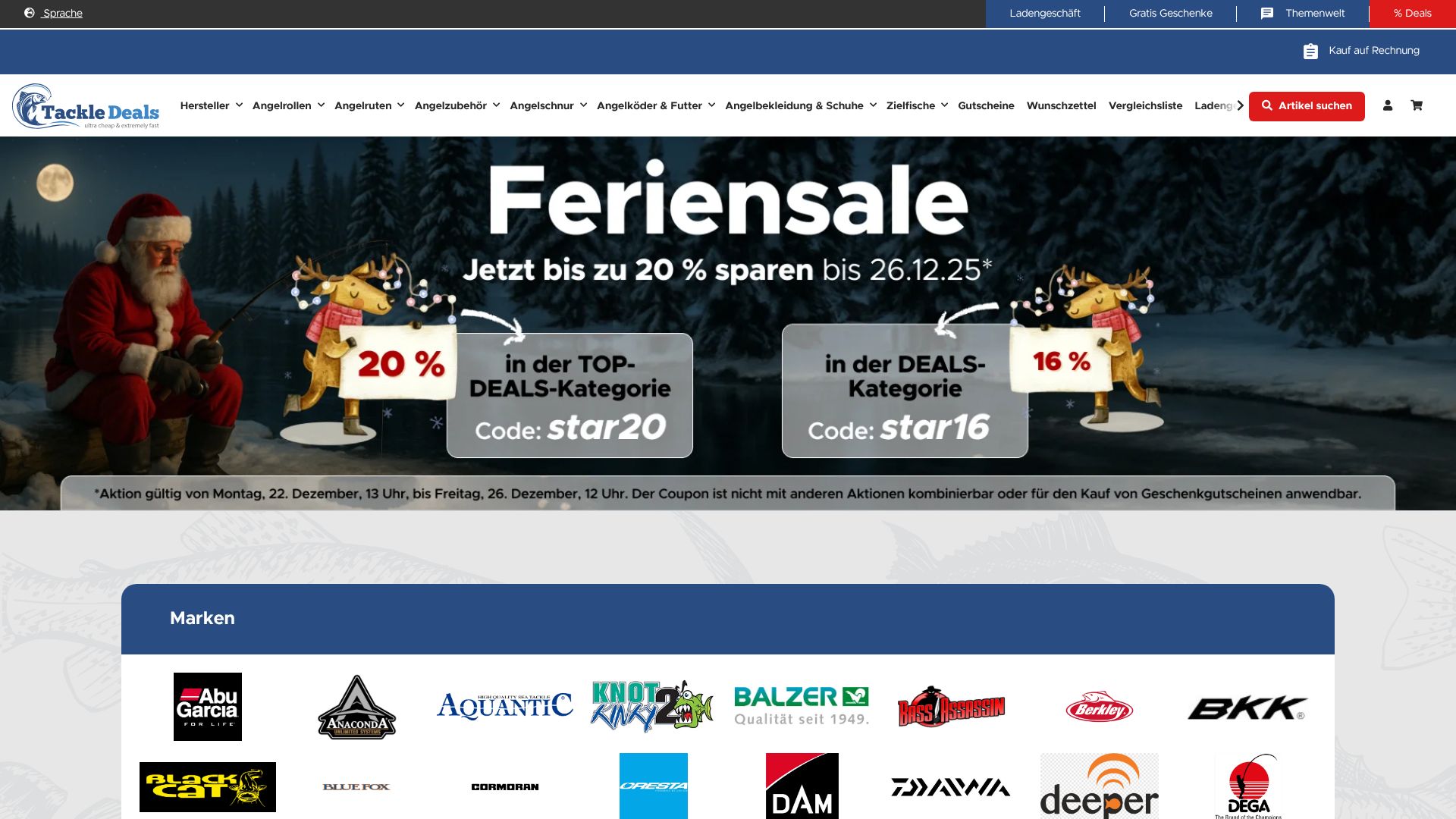 Screenshot von Tackle Deals
