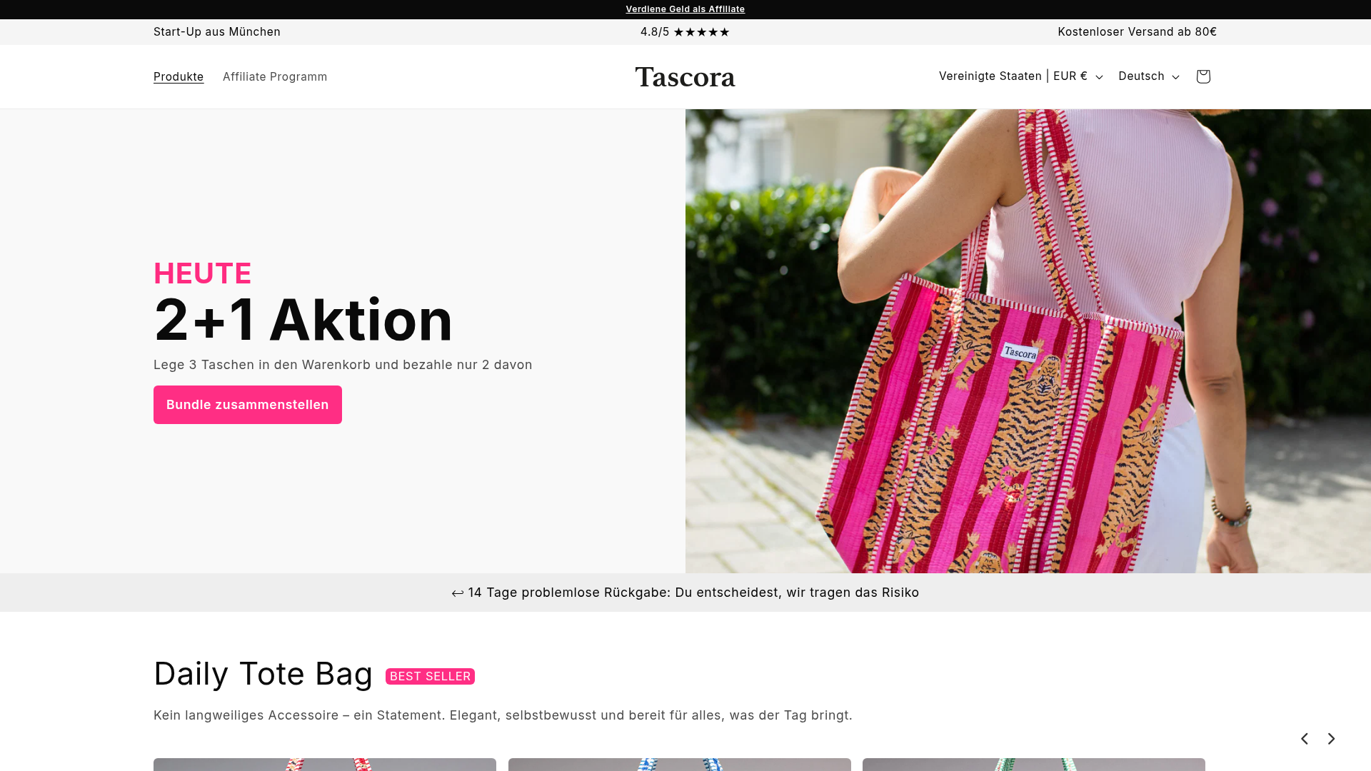 Screenshot von Tascora