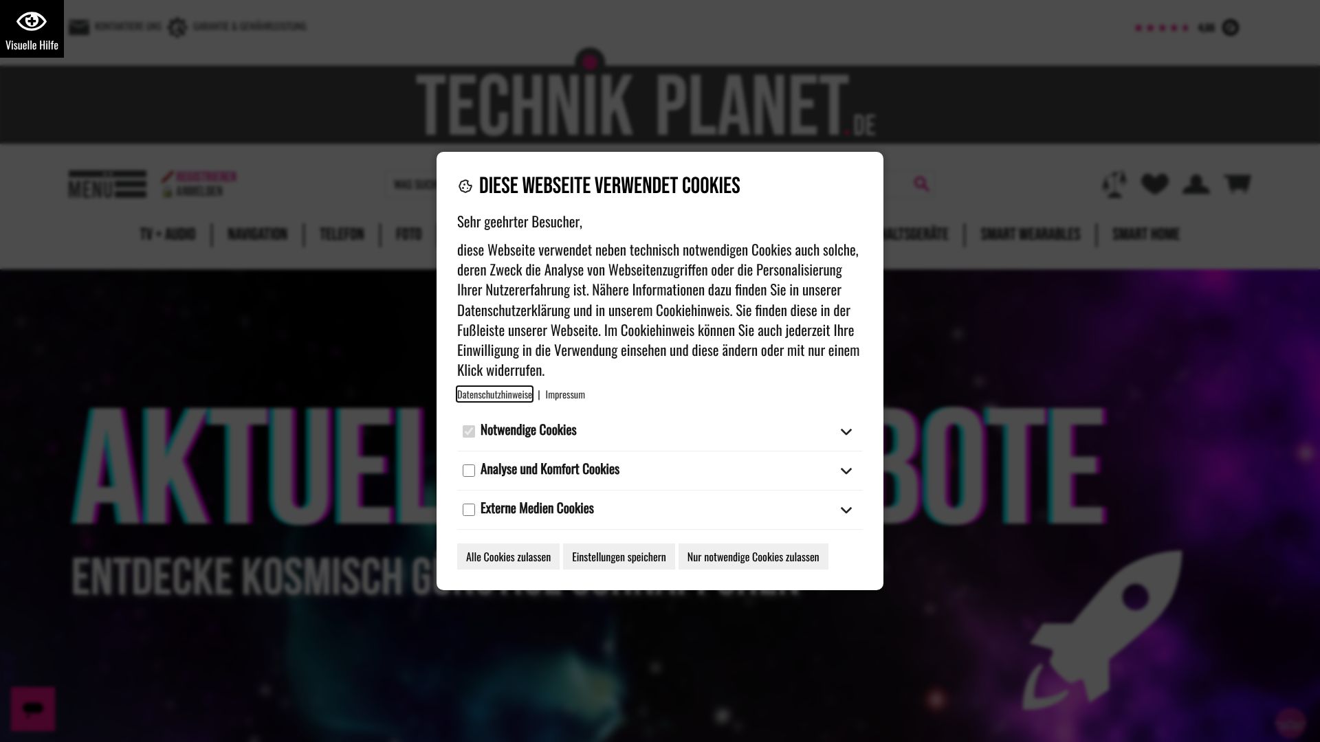 Screenshot von technikplanet.de