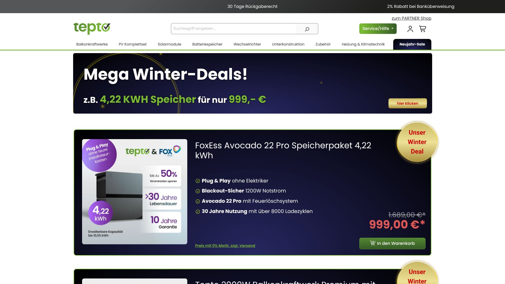 Screenshot von Tepto