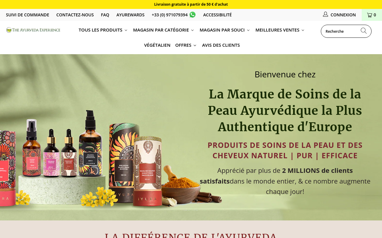 Screenshot von theayurvedaexperience.com