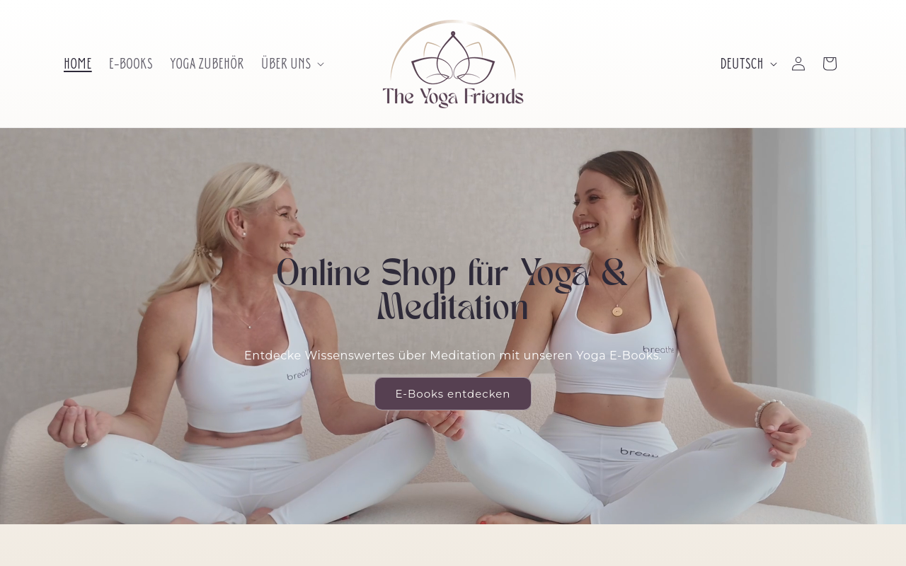 Screenshot von theyogafriends.com