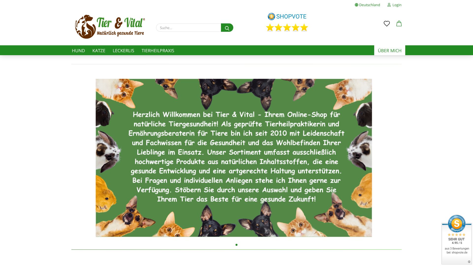 Screenshot von tierundvital.de