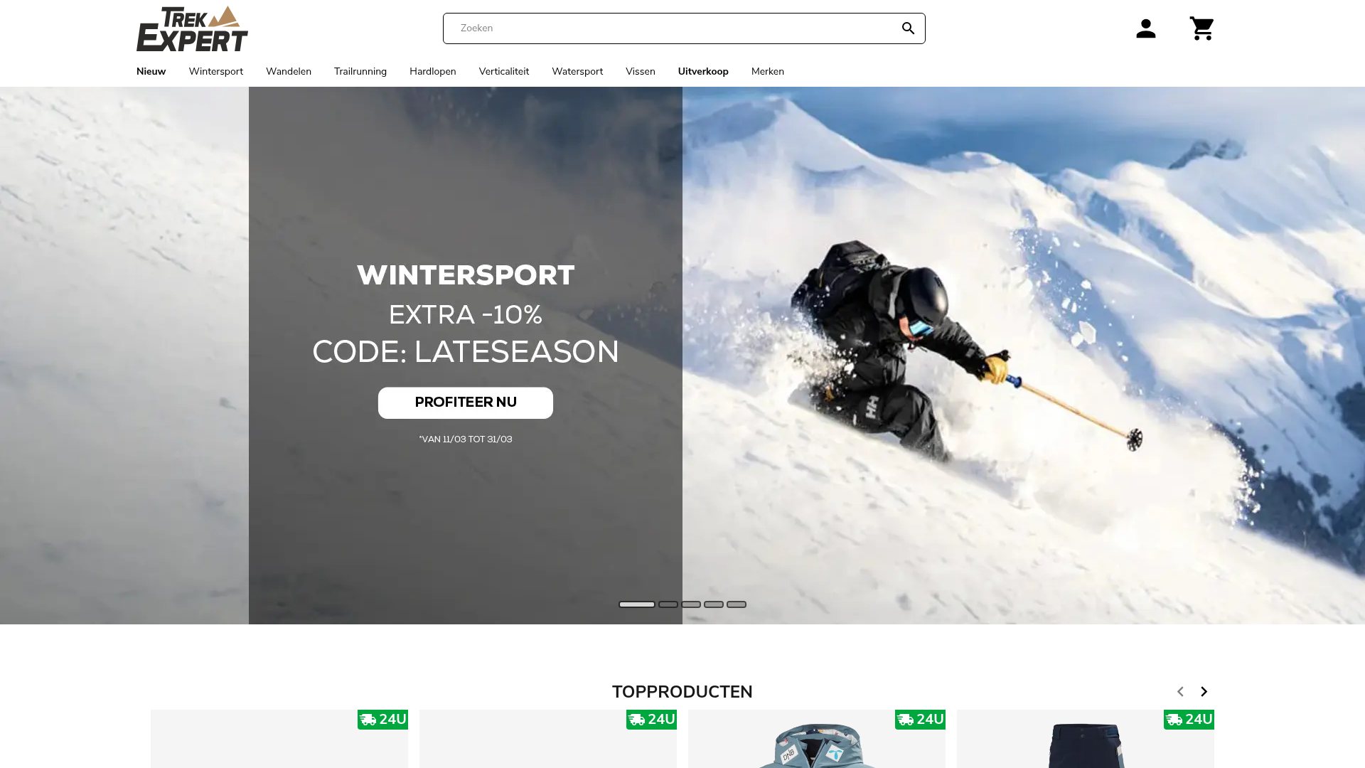 Screenshot von trek-expert.nl