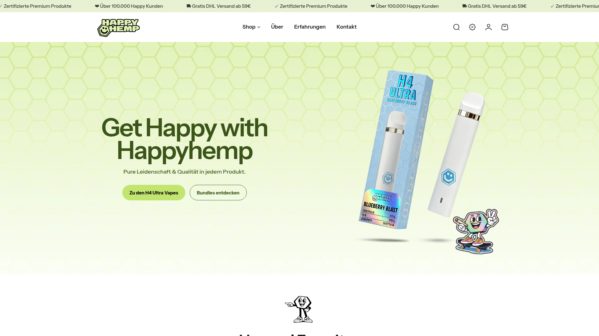 Screenshot von HappyHemp