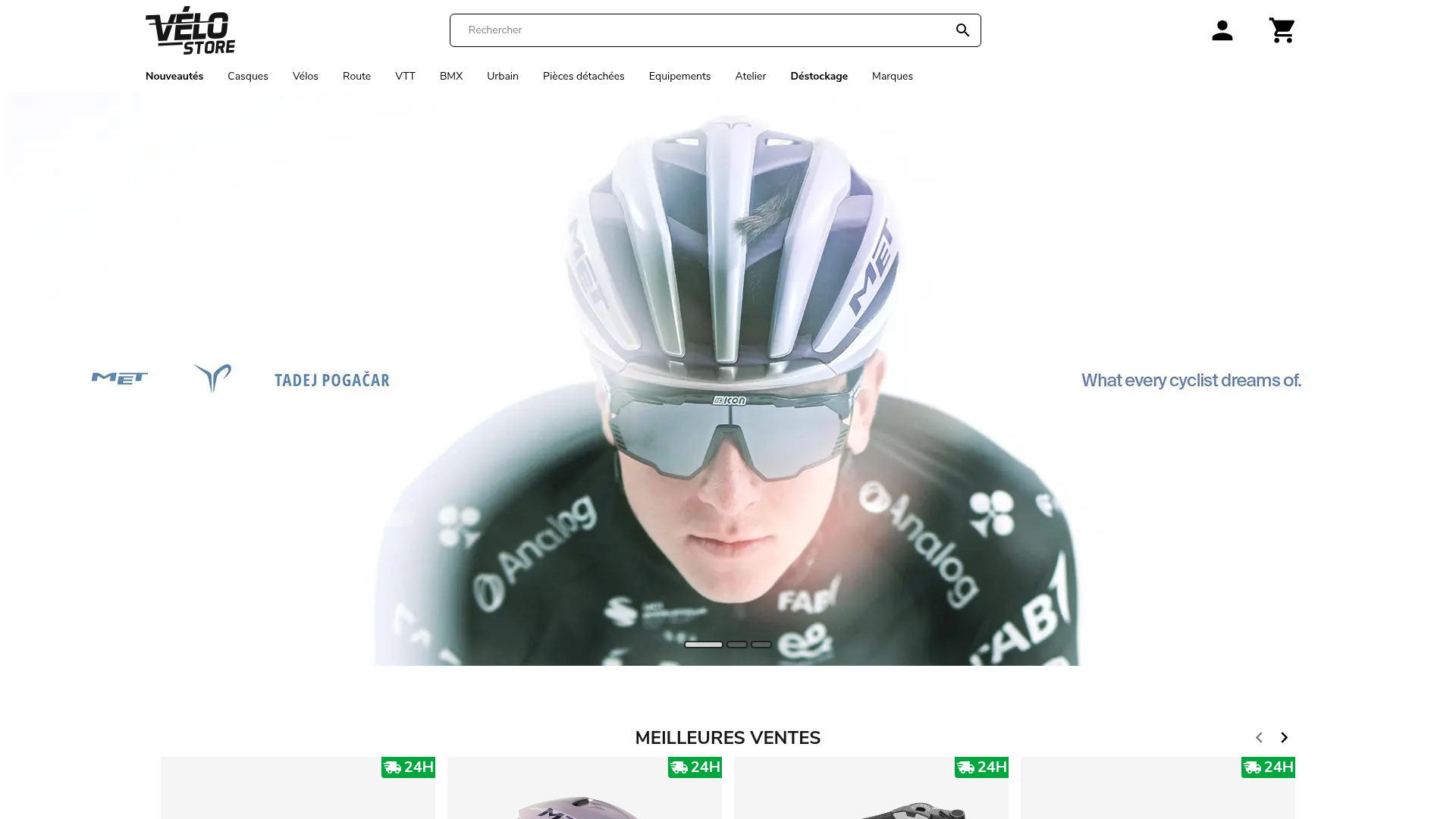 Screenshot von velo-store.fr