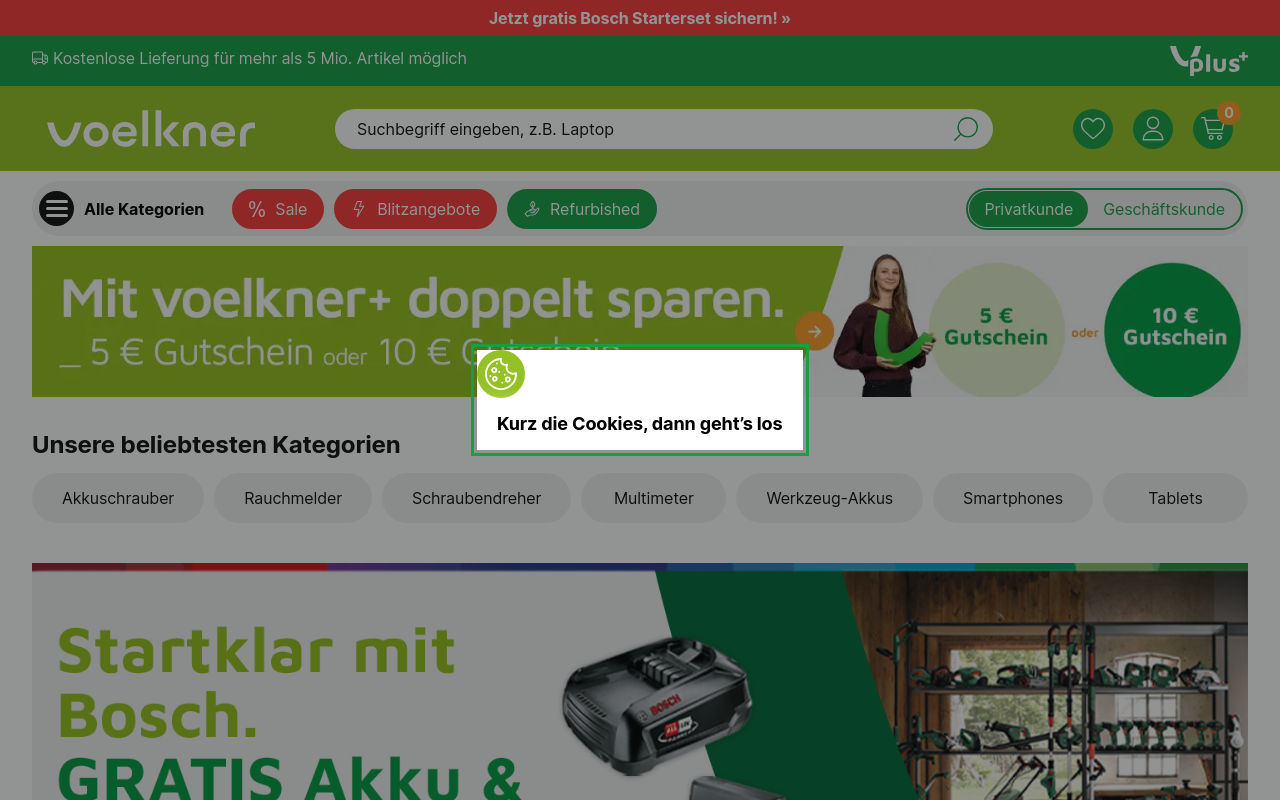 Screenshot von voelkner.de