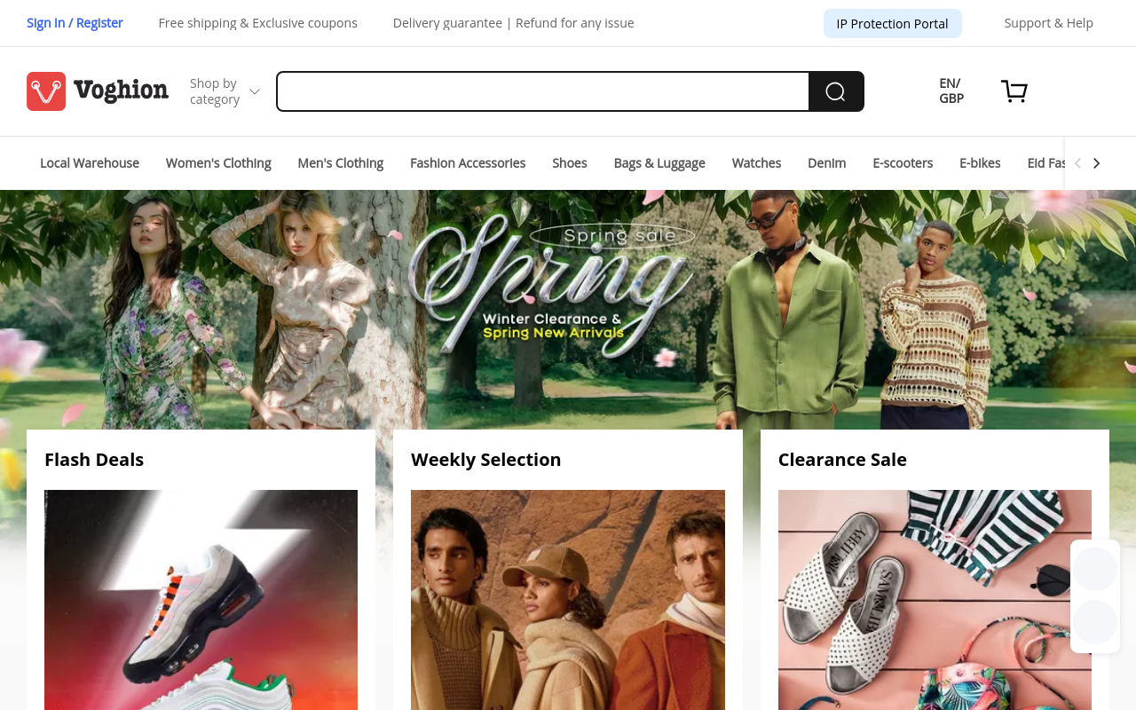 Screenshot von voghion.com