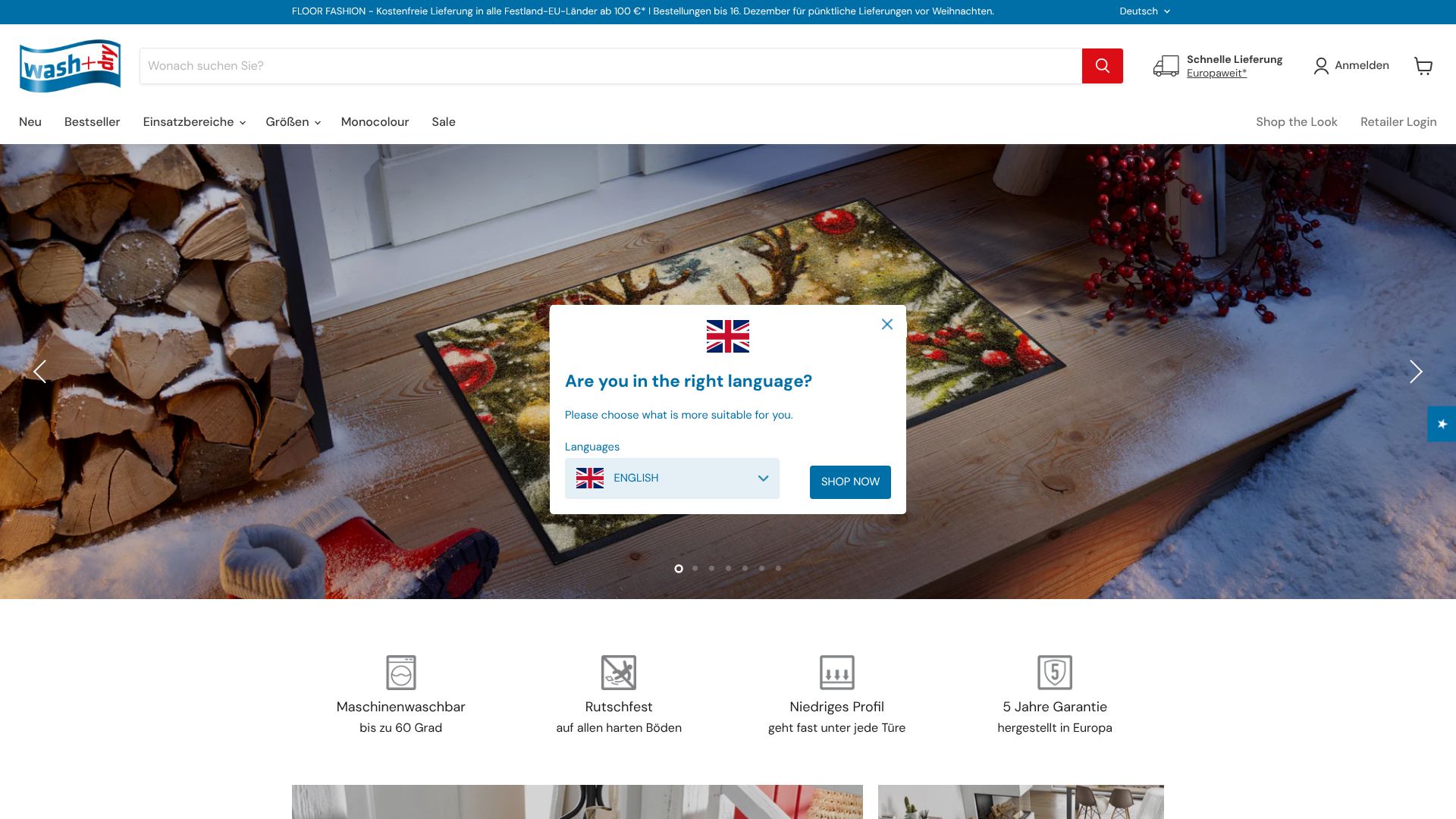 Screenshot von wash-and-dry.eu