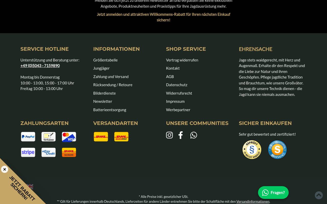 Screenshot von wildagent.de