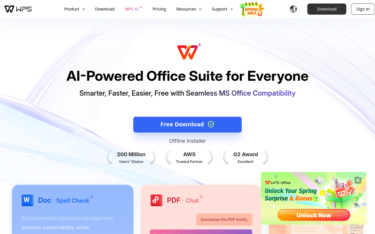 Screenshot von wps.com