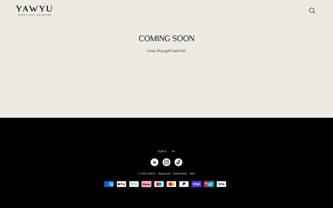 Screenshot von yawyu.com