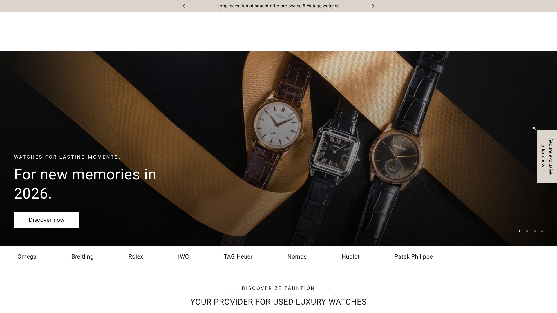 Screenshot von ZEITAUKTION