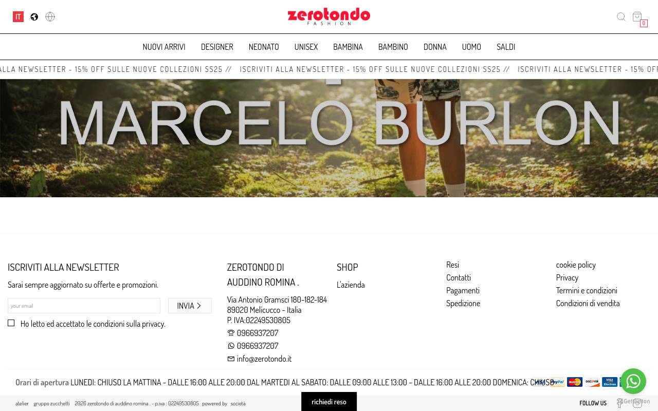 Screenshot von zerotondo.it
